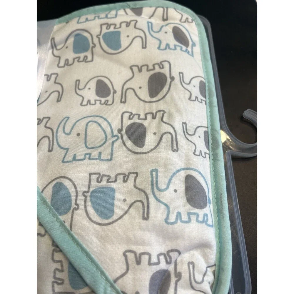 2pc New Born Loved Elephant Hooded Baby Bath Towel Washcloth Set Shower Gift